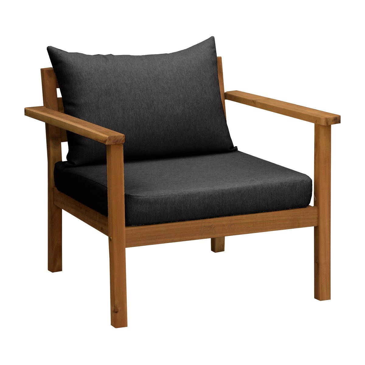 1898 Stockaryd loungestoel teak/dark grey