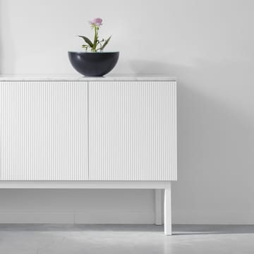 Beam sideboard - witte lak, wit onderstel, blad van carrara marmer - A2