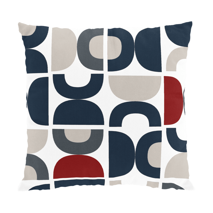 Spiraldans kussenhoes 47x47 cm - Blauw - Arvidssons Textil