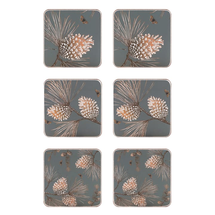 Pine Cone onderzetter 6-pack - moss grey - Åry Home