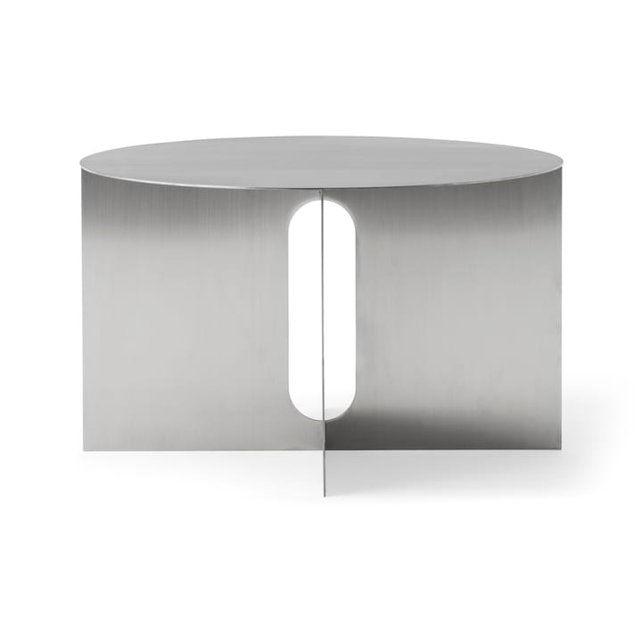 Androgyne bijzettafel Ø63 cm - Brushed steel - Audo Copenhagen