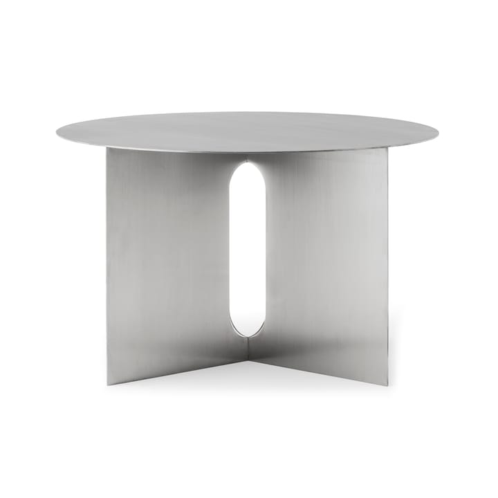 Androgyne bijzettafel Ø63 cm, Brushed steel Audo Copenhagen