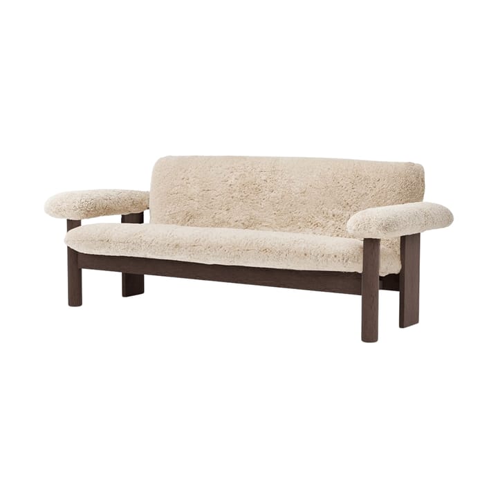 Brasilia bank 2-zits - Dark oak-Nature sheepskin curly - Audo Copenhagen