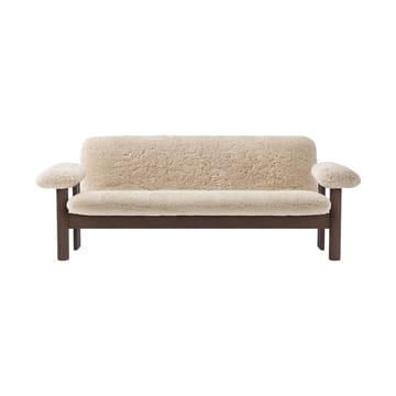 Brasilia bank 2-zits - Dark oak-Nature sheepskin curly - Audo Copenhagen