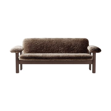 Brasilia bank 2-zits - Dark oak-Sahara sheepskin curly - Audo Copenhagen