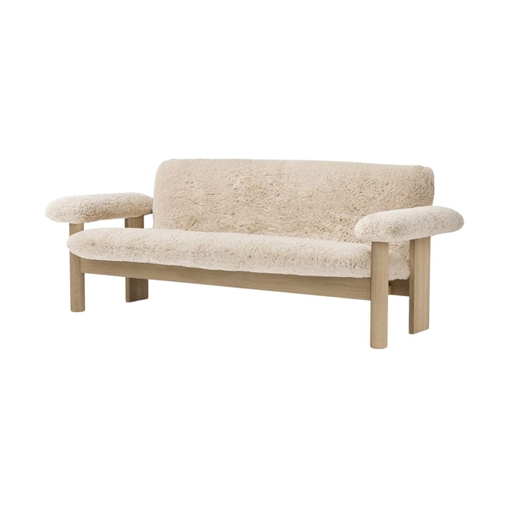 Brasilia bank 2-zits - Natural oak-Nature sheepskin curly - Audo Copenhagen