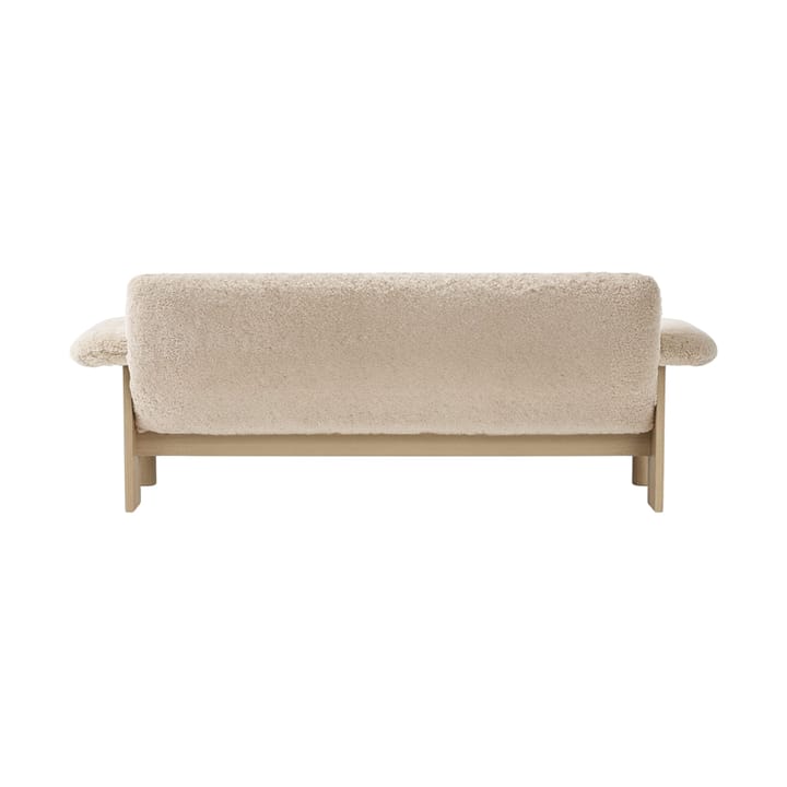 Brasilia bank 2-zits, Natural oak-Nature sheepskin curly Audo Copenhagen