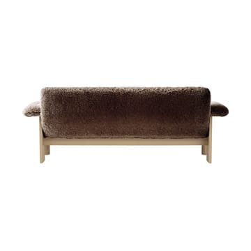 Brasilia bank 2-zits - Natural oak-Sahara sheepskin curly - Audo Copenhagen