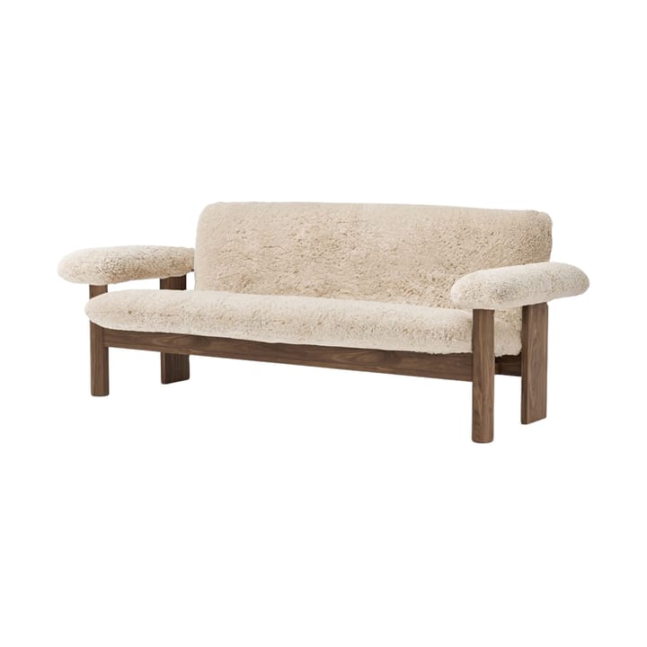 Brasilia bank 2-zits - Walnut-Nature sheepskin curly - Audo Copenhagen