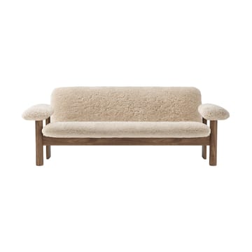 Brasilia bank 2-zits - Walnut-Nature sheepskin curly - Audo Copenhagen