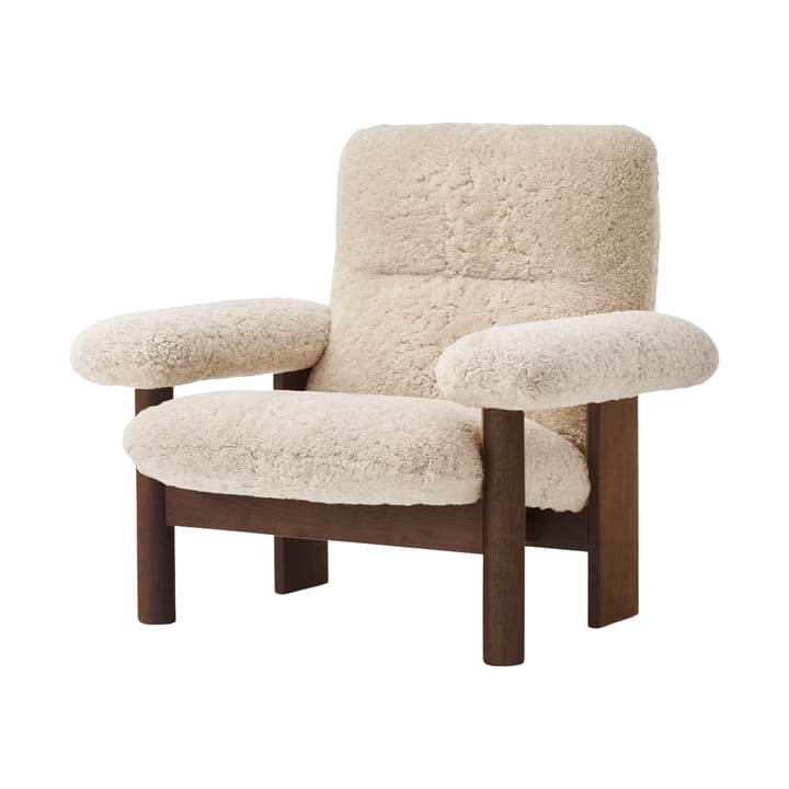 Brasilia fauteuil - Dark oak-Nature sheepskin curly - Audo Copenhagen