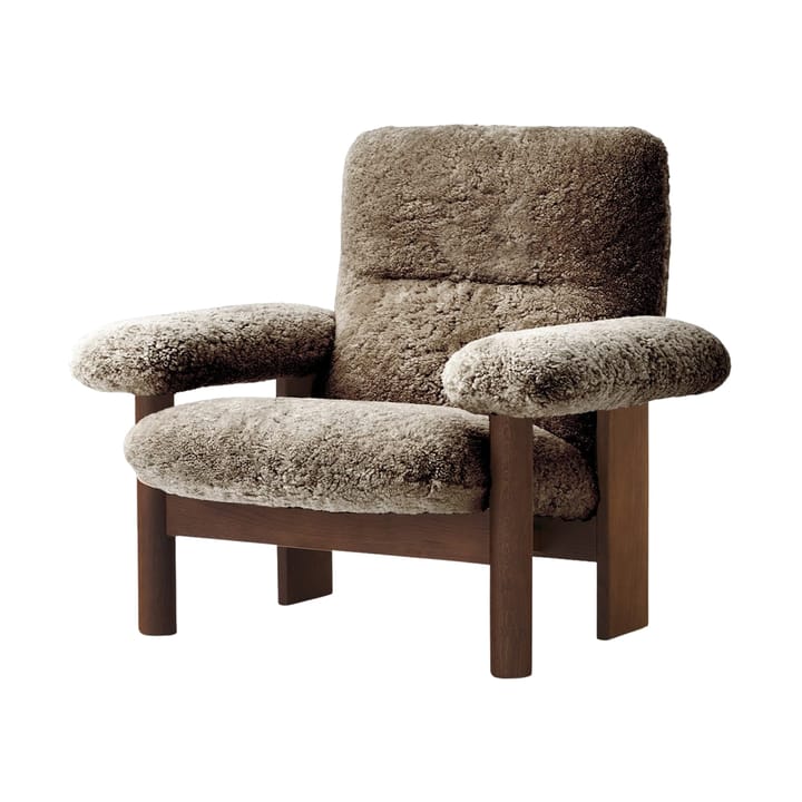 Brasilia fauteuil - Dark oak-Sahara sheepskin curly - Audo Copenhagen