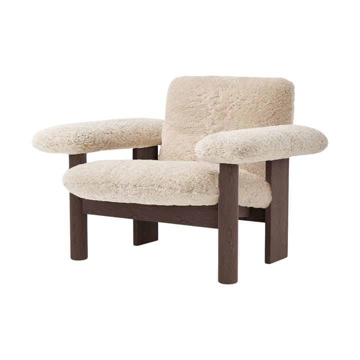 Brasilia fauteuil low back - Dark oak-Nature sheepskin curly - Audo Copenhagen