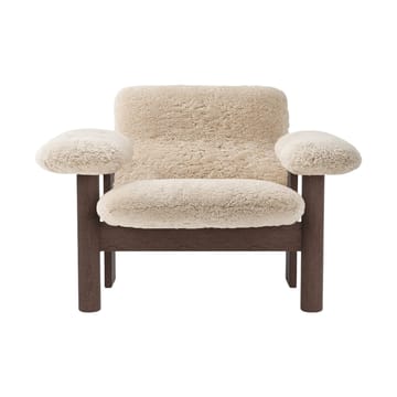 Brasilia fauteuil low back - Dark oak-Nature sheepskin curly - Audo Copenhagen