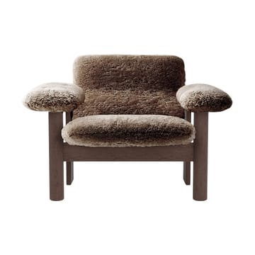 Brasilia fauteuil low back - Dark oak-Sahara sheepskin curly - Audo Copenhagen