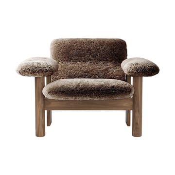 Brasilia fauteuil low back - Walnut-Sahara sheepskin curly - Audo Copenhagen