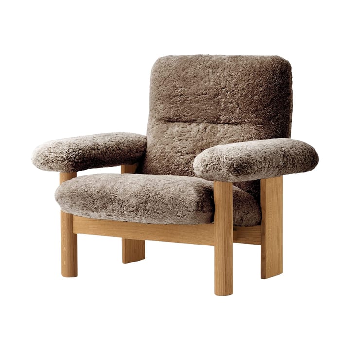 Brasilia fauteuil - Natural oak-Sahara sheepskin curly - Audo Copenhagen