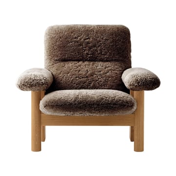 Brasilia fauteuil - Natural oak-Sahara sheepskin curly - Audo Copenhagen