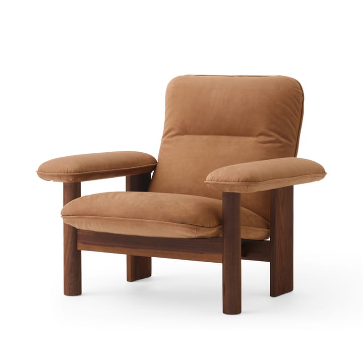 Brasilia fauteuil - Walnut-Dunes camel leather 21004 - Audo Copenhagen