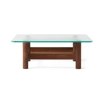 Brasilia salontafel 100x100 cm - Walnut-clear glass - Audo Copenhagen