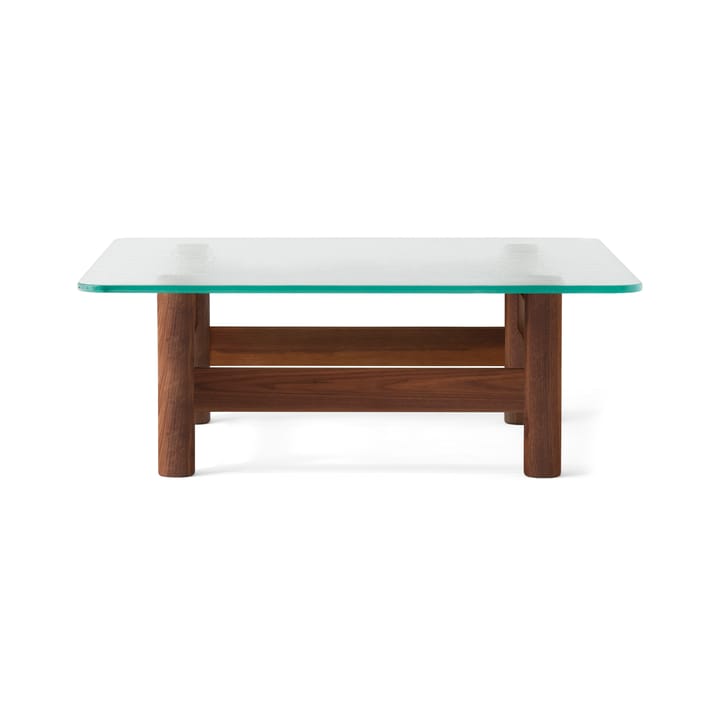 Brasilia salontafel 100x100 cm, Walnut-clear glass Audo Copenhagen