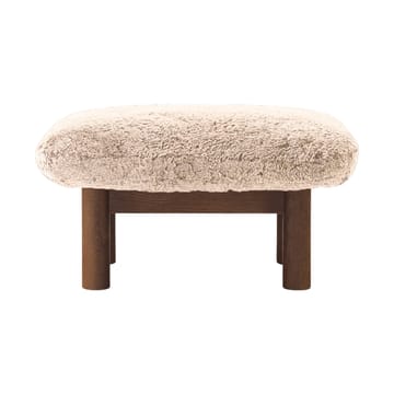 Brasilia voetenbankje - Dark oak-Nature sheepskin curly - Audo Copenhagen