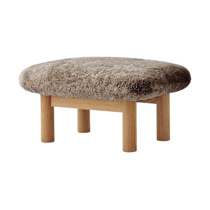 Brasilia voetenbankje - Natural oak-Sahara sheepskin curly - Audo Copenhagen