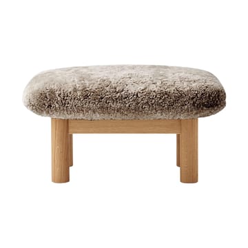 Brasilia voetenbankje - Natural oak-Sahara sheepskin curly - Audo Copenhagen