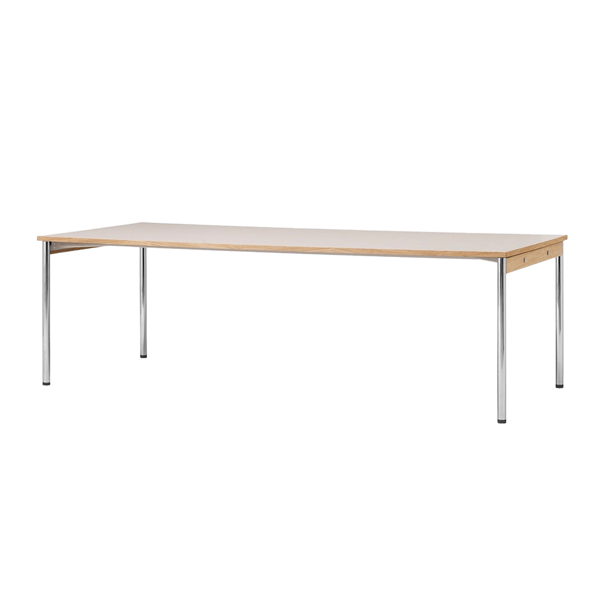 Audo Copenhagen Co Table conferentietafel 240x100cm Chrome, laminate creme