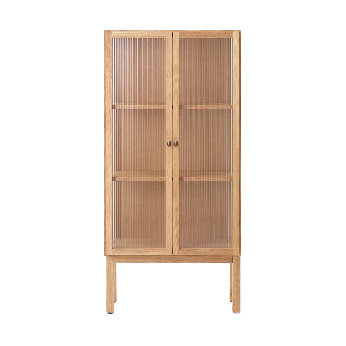 Audo Copenhagen Curiosity kast met glazen deuren 143 cm Oak