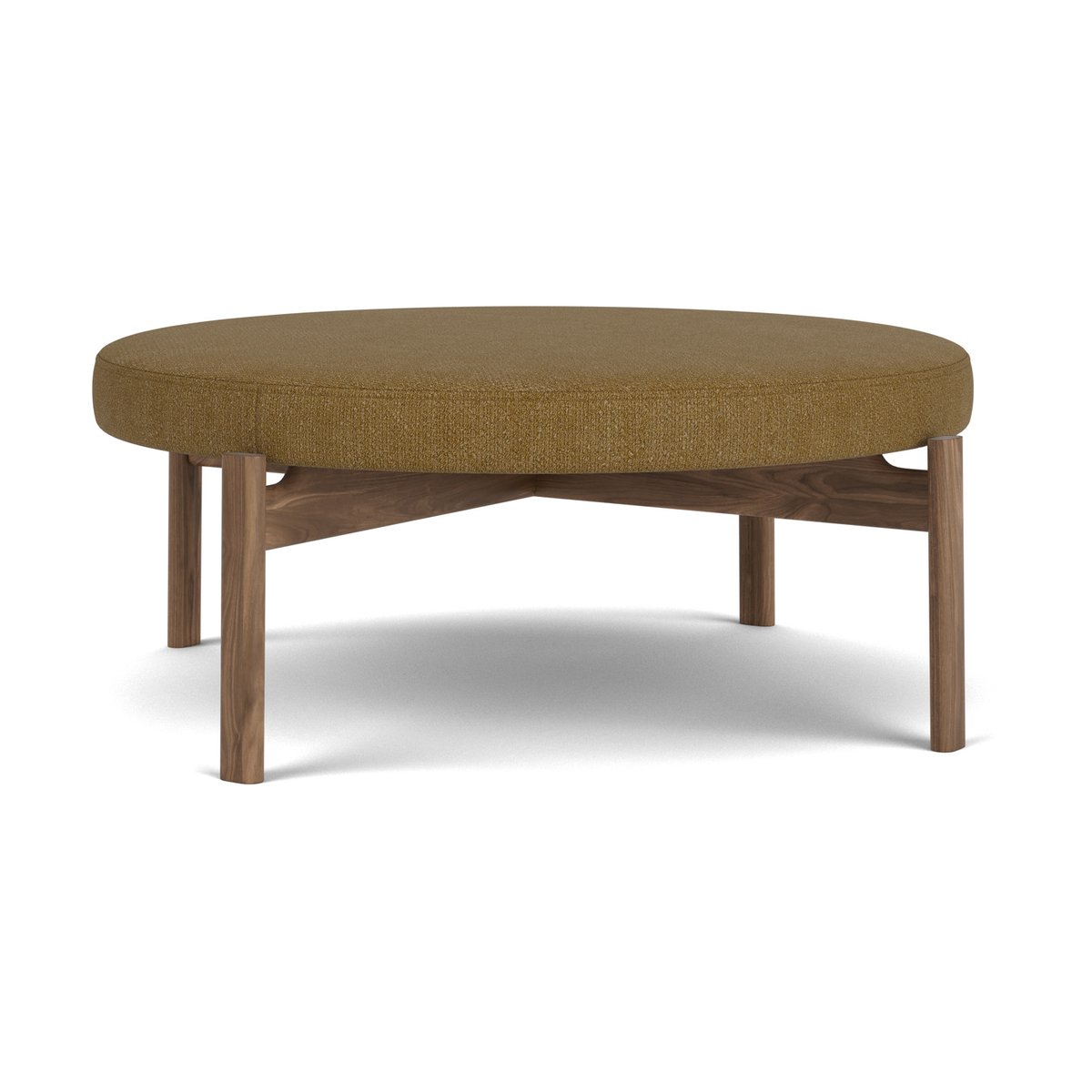 Audo Copenhagen Passage pouf Ø98,5 cm Walnut-Audo Bouclé 06