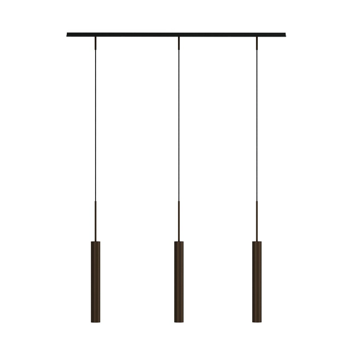 Audo Copenhagen Tubulaire rail hanglamp 3 Anodized bronzed