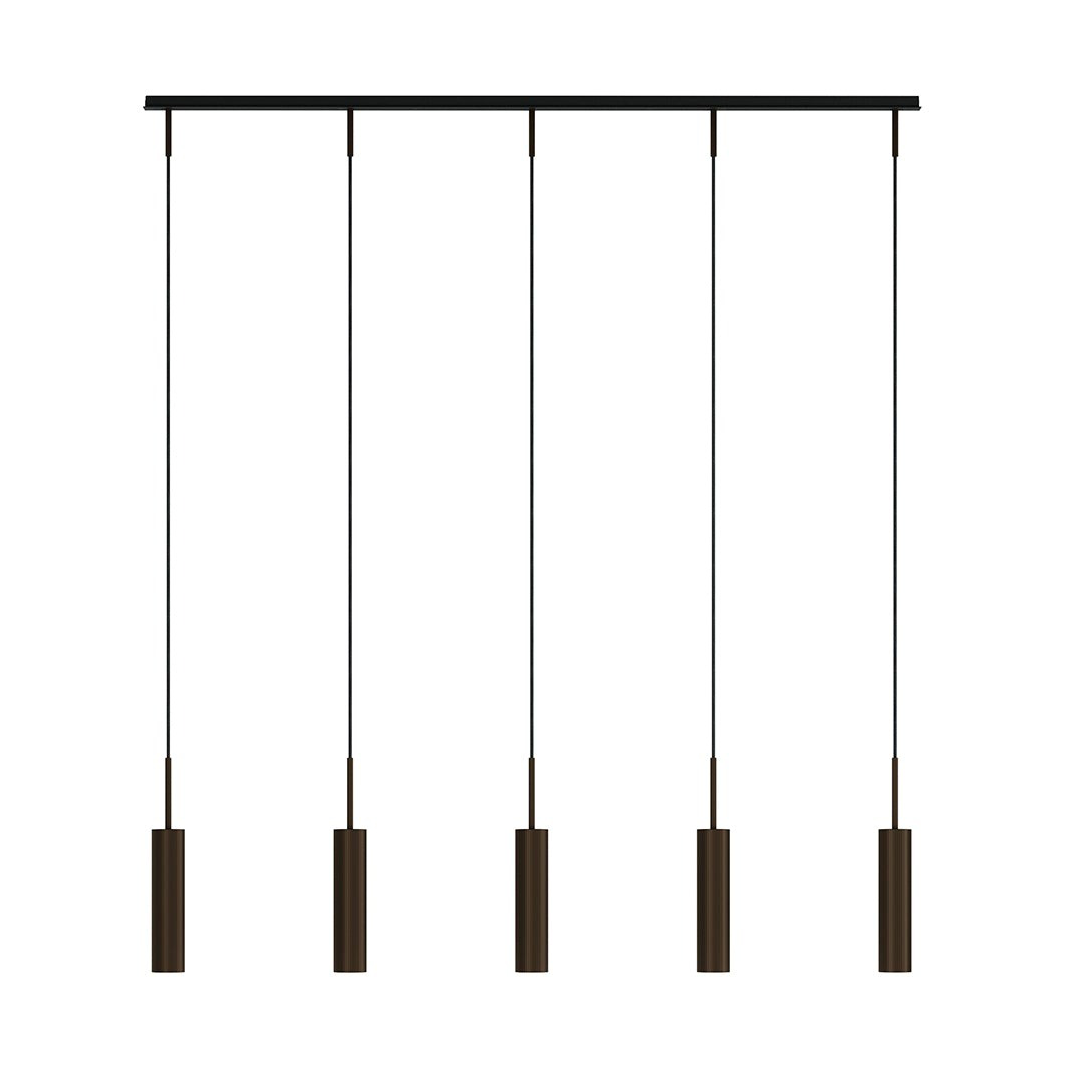 Audo Copenhagen Tubulaire rail hanglamp 5 Anodized bronzed