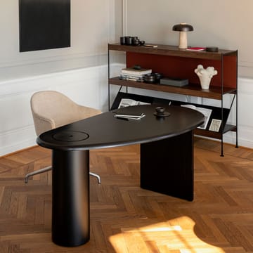 Zet kastensysteem - oak dark stained, 1x4, black steel base - Audo Copenhagen