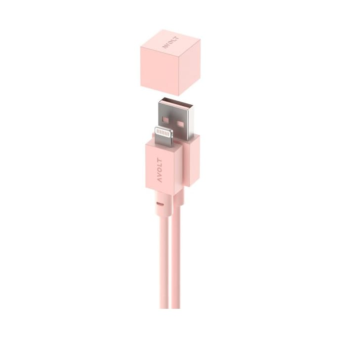 Cable 1 USB-A naar Lightning-kabel 1,7 m - Pink - Avolt