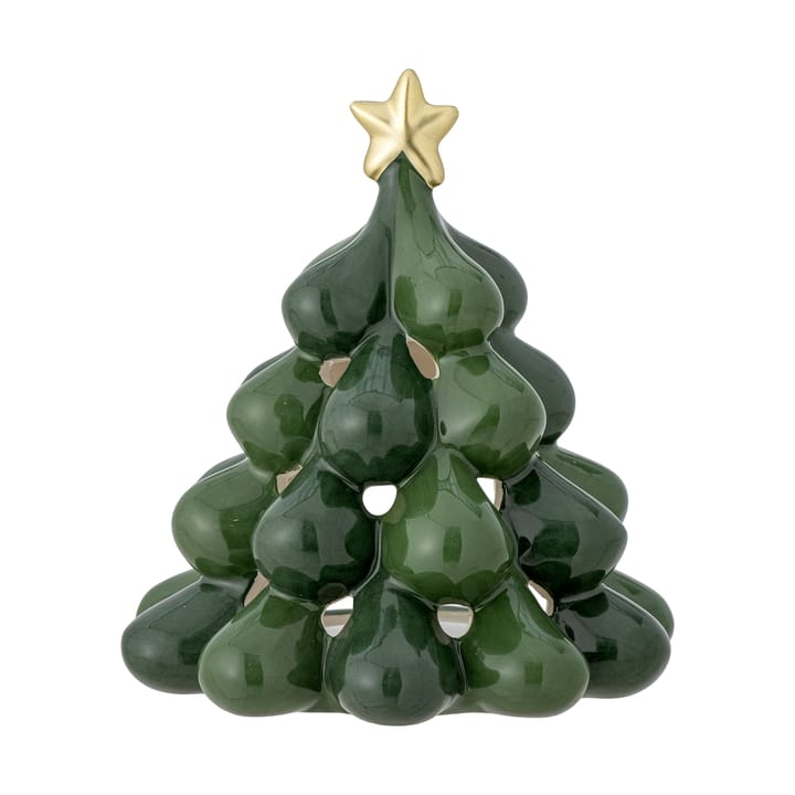 Elof waxinelichthouder kerstboom 13,5 cm - Groen - Bloomingville