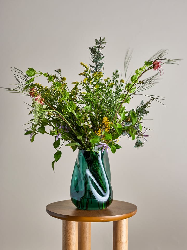 Ingolf glazen vaas 26 cm - Groen - Bloomingville