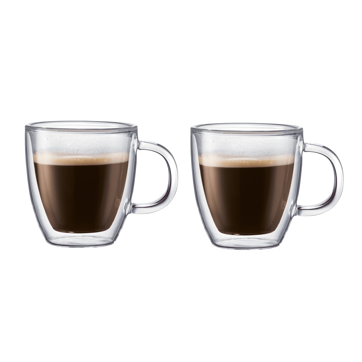 Bodum Bistro dubbelwandig glas met handvat 2-pack 0,15 l.