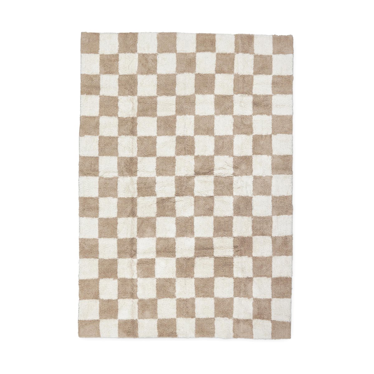 Boel & Jan Claudia katoenen mat 160x230 cm, Beige-wit