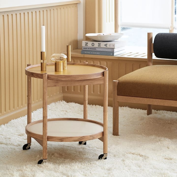 Bølling Tray Table model 50 roltafel, base, zwartgelakt eikenhouten onderstel Brdr. Krüger