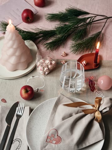 Candy kerstboomhanger glas 2-delig - Dusty pink - Broste Copenhagen