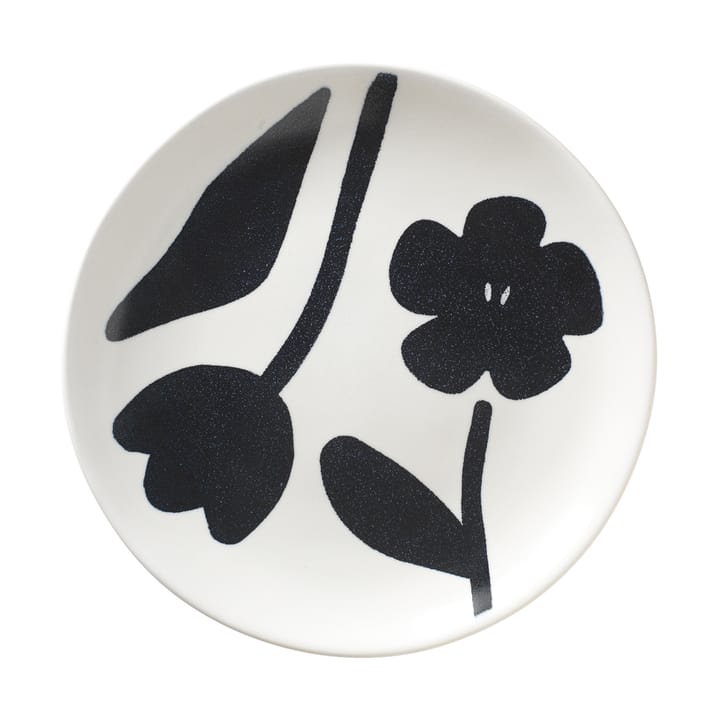 Flora bord Ø20 cm - Black-off white - Broste Copenhagen