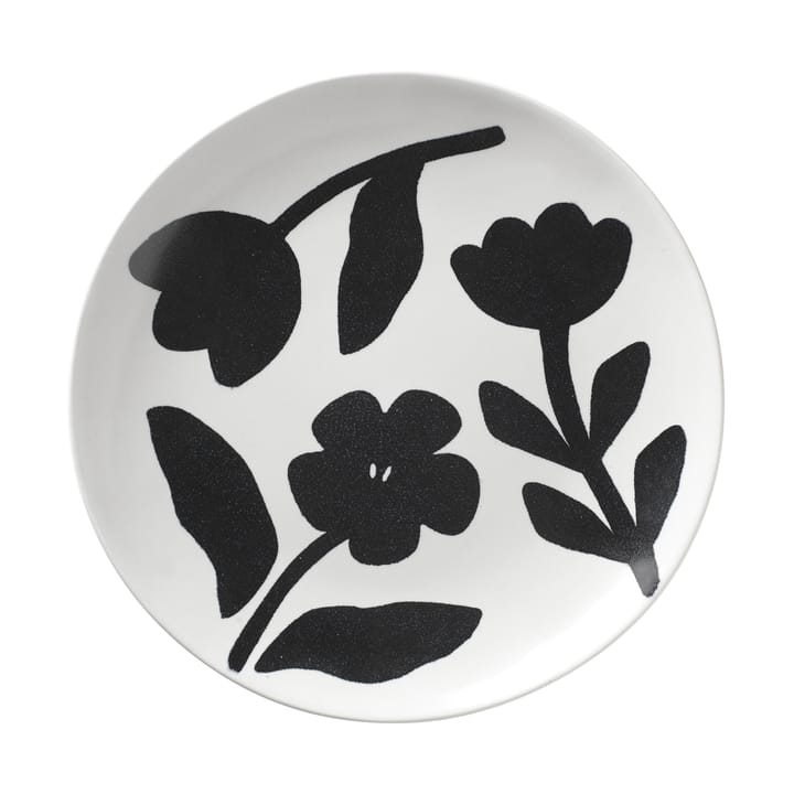 Flora bord Ø26 cm - Black-off white - Broste Copenhagen