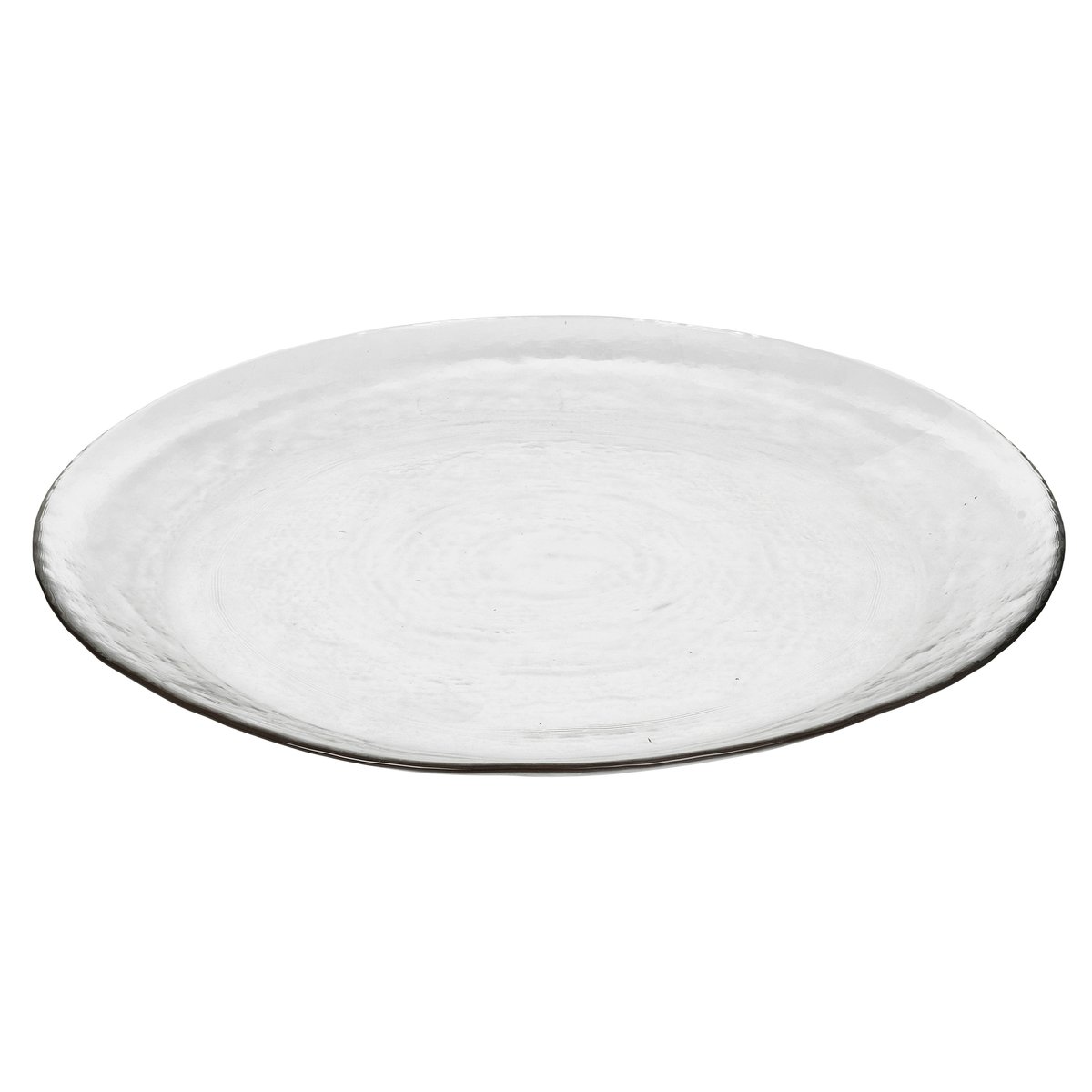 Broste Copenhagen Hammered glazen bord Ø 27 cm Helder