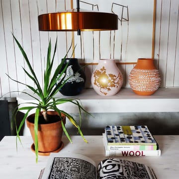 Cymbal Hanglamp - rood mat, zwart snoer, ø46 cm - Bsweden