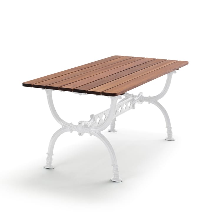 Byarum tafel 142x72 cm - Mahonie, wit frame  - Byarums bruk