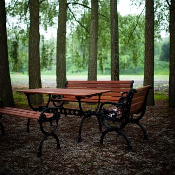 Byarum tuinstoel - Mahonie, groen frame  - Byarums bruk