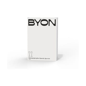 Opacity champagneglas 16 cl 2-pack - Helder - Byon