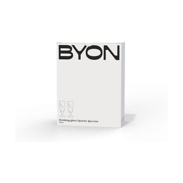 Opacity drinkglas 37 cl 2-pack - Helder - Byon