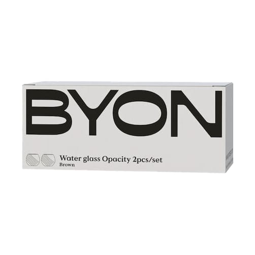 Opacity waterglas 22 cl 2-pack, Bruin Byon